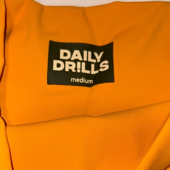 Daily Drills Women's Mustard Yellow Bike Shorts - Picture 2 of 4